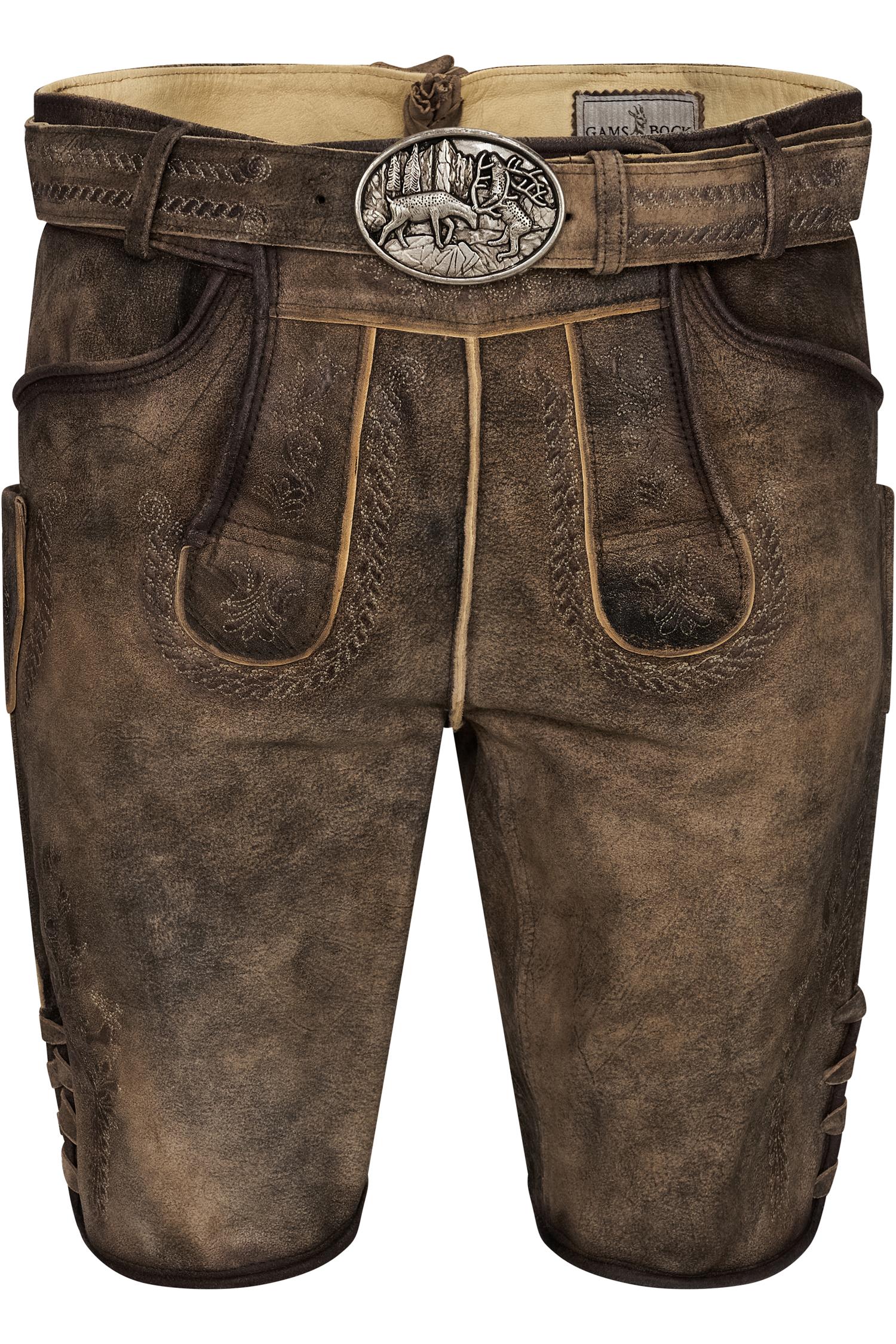 Lederhose Ederer von Gamsbock in Braun Lederhose Ederer von Gamsbock in Braun